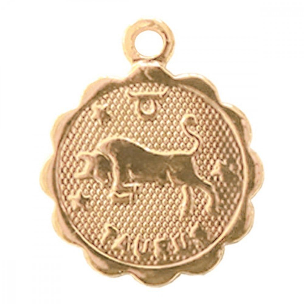 Médaille astro dorée à l'or fin - Taureau