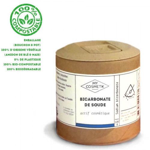 Bicarbonate de soude - Volume : 100 g - en pot végétal - EVEIL ET MINERAUX