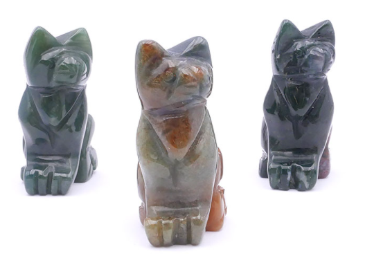 Figurine Chat Agate Indienne A