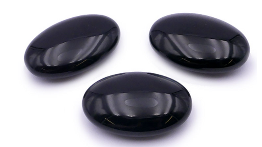 GALET OBSIDIENNE NOIRE A 60MM