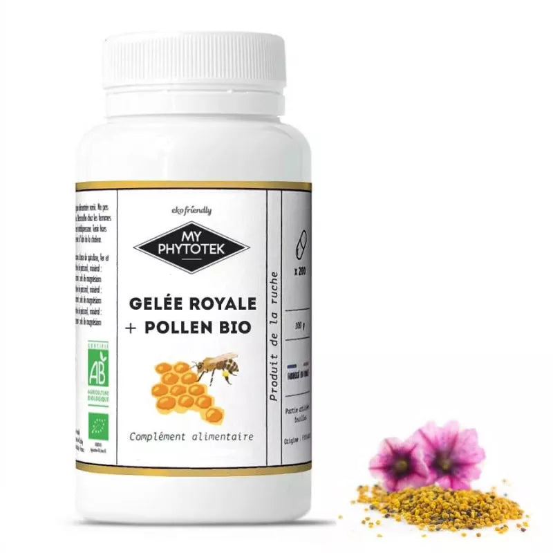 90 gélules de gelée royale et pollen BIO - EVEIL ET MINERAUX